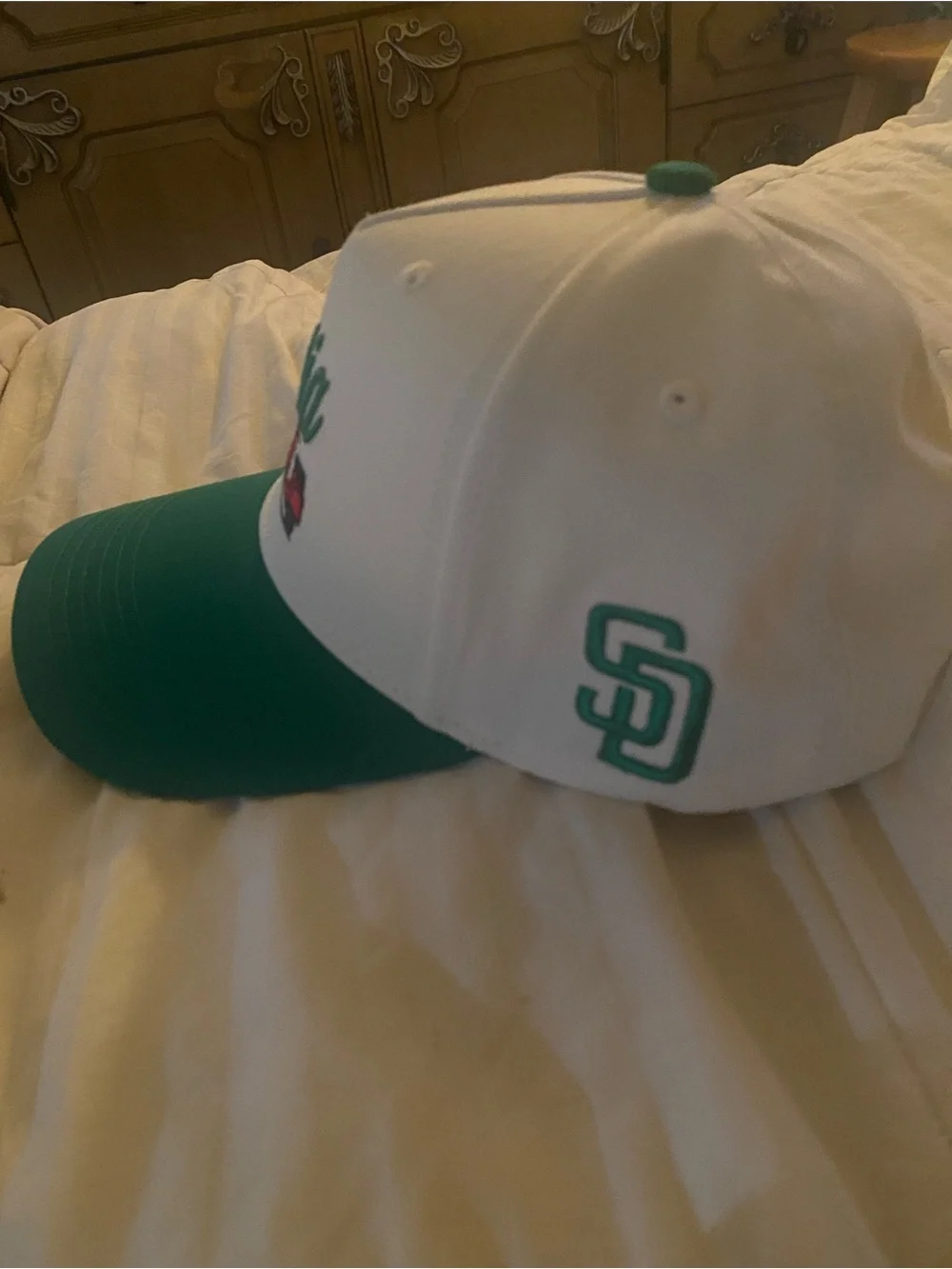 Italia San Diego Padres Two-Tone Green and White Baseball Cap 2026 new style